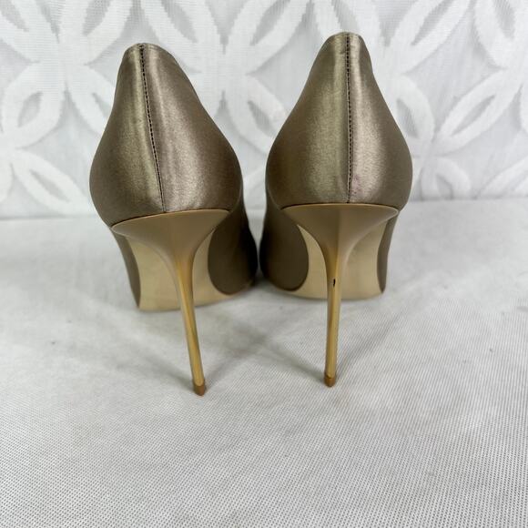Stella McCartney Two Colors Satin Pumps Golden Metallic - Picture 4 of 14